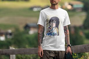 Anime Character with Heart Fan Tshirt