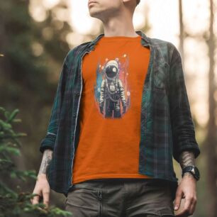 Astronaut in Space Art Tshirt