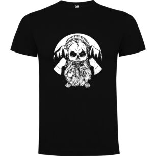 Bearded Skull Illustration Tshirt