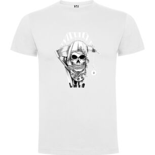 Black Hat Skull Design Tshirt