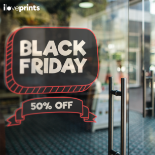 Αυτοκόλλητο Βιτρίνας Black Friday 50% Off