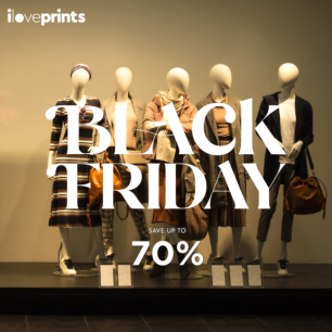 Αυτοκόλλητο Βιτρίνας Black Friday Save Up to 70%