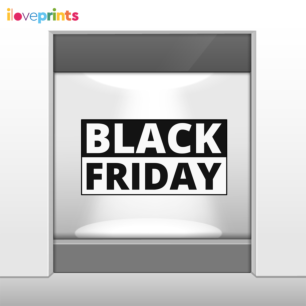 Αυτοκόλλητο Βιτρίνας Black Friday Black & White