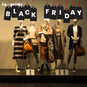 Αυτοκόλλητο Βιτρίνας Black Friday Sale with Black Tags