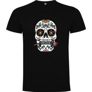 Blooming Cigarette Skull Tshirt