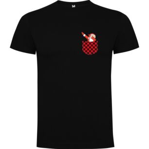 Checkered Pocket Santa Tshirt