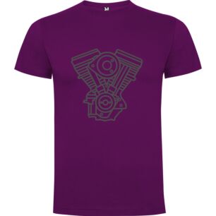 Chrome Cycle Engine Art Tshirt