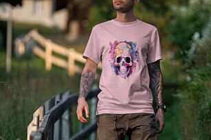 Colorful Artistic Skull Tshirt