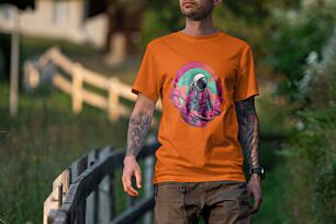 Colorful Astronaut in Space Tshirt