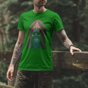 Colorful Dark Skull Art Tshirt