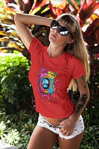 Colorful Dripping Camera Tshirt