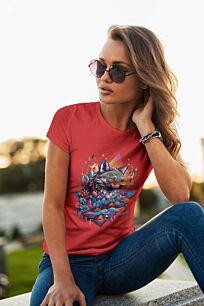 Colorful Geometric Fox Art Tshirt