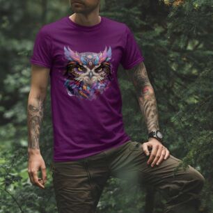 Colorful Owl Art Tshirt