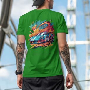 Colorful Racing Car Artwork Tshirt