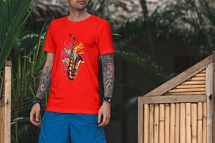 Colorful Saxophone Art Tshirt