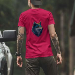 Colorful Wolf Illustration Tshirt