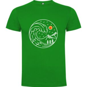 Contrast Waves Vector Art Tshirt