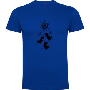 Dino Pixel Sunburst Tshirt