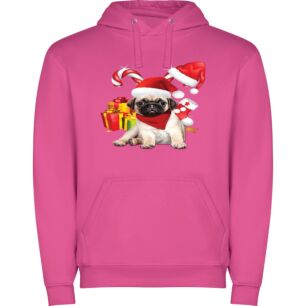 Festive Pug Fashion Φούτερ με κουκούλα