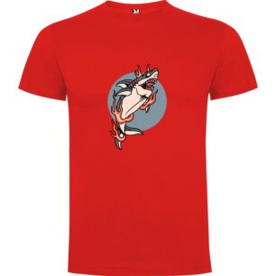 Fiery Shark Tattoo Illustration Tshirt