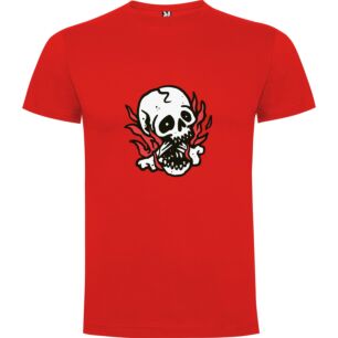 Flame Skull Design Tshirt