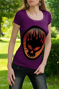 Flaming Skull Emblem Tshirt