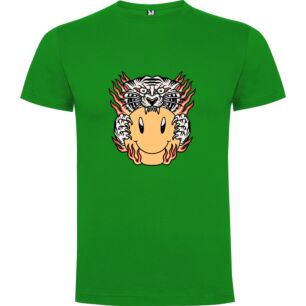 Flaming Tiger Smiles Tshirt