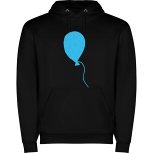 Floating Joy: Blue Balloon Φούτερ με κουκούλα