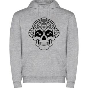 Floral Aztec Skull Φούτερ με κουκούλα