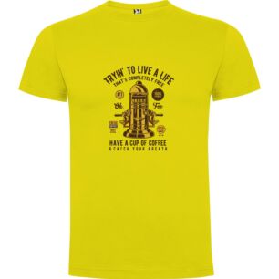 Free Life Coffee Machine Tshirt