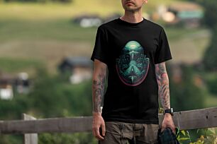 Futuristic Landscape with UFO Tshirt