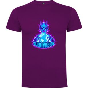 Globe-Wielding Alien Invader Tshirt