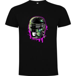 Glowing Skull Helmet Tshirt