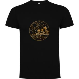 Golden Sunset Vector Illustration Tshirt