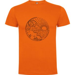 Inked Ocean Sunset Serenade Tshirt