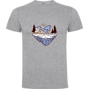 Island Mountain House Drawing Tshirt