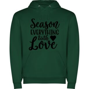 Love-Filled Seasonal Prints Φούτερ με κουκούλα