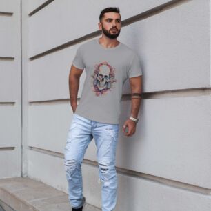 Mechanical Skull Art Tshirt