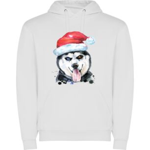 Merry Husky Dog Art Φούτερ με κουκούλα