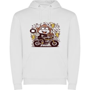 Monkey Biker Illustration Φούτερ με κουκούλα