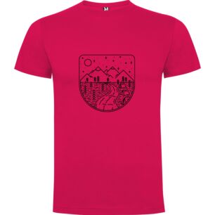 Mono Mountain Landscape Art Tshirt