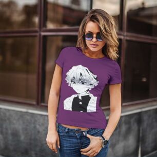 Monochrome Anime Character Tshirt