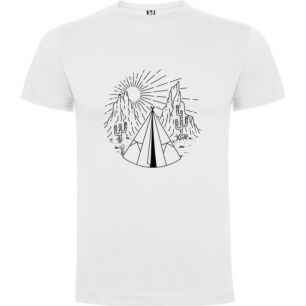 Monochrome Desert Tent Scene Tshirt