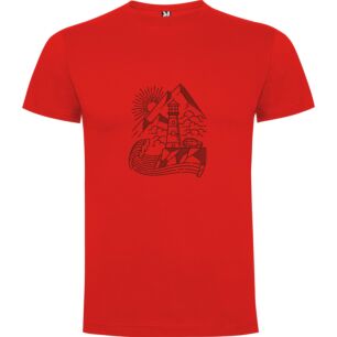 Mountain Lighthouse Sketch Tshirt