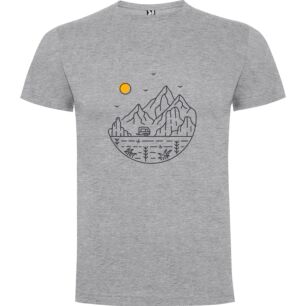 Mountain Road Trip Illustration Tshirt