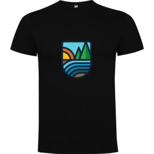 Mountain Sunset Emblem Tshirt