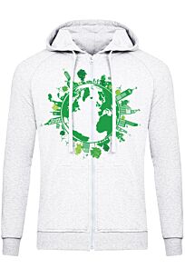 Hoodie με Φερμουάρ Ecology Περιβάλλον