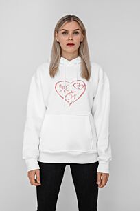 Hoodie Valentine Handwritten Happy Valentine's Day