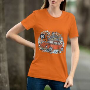 Musical Journey in a Vintage Car Tshirt