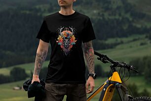 Mystical Deer Skull Artwork Tshirt